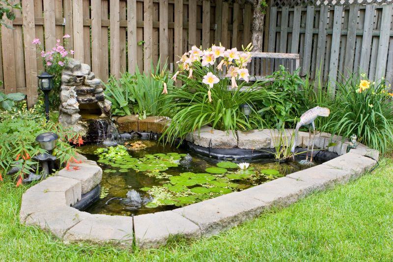 Serene Koi Pond with Waterfall